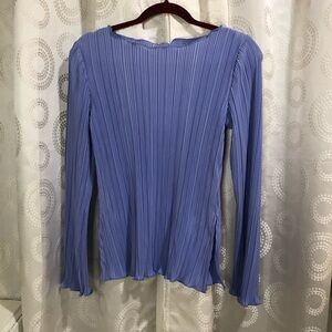 a new day Women's Blue Pleated Blouse